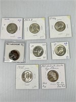 (8) Washington Silver Quarters Nice Shape