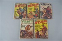 5pc Vtg Western Pulp Magazines