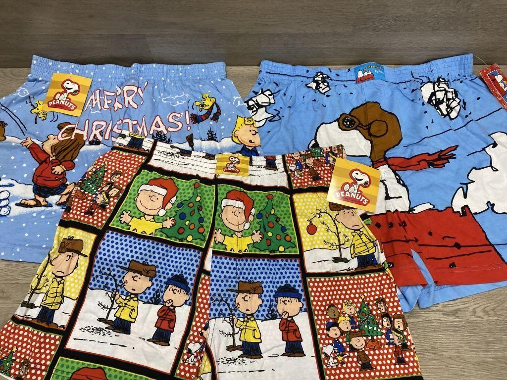 (3) Pairs Peanuts / Snoopy Boxers Men’s Size XL