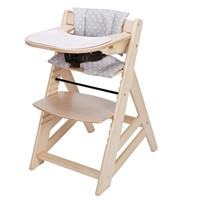 Criblike Wooden High Chair, Convertible Feeding Ch