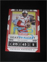 Patrick Mahomes Signed Trading Card COA Pros