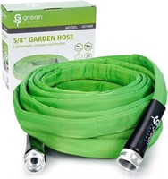 Green Expert Flat Garden Hose Portable Metal