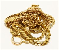 Estate 14K Y Gold Bracelet & Broken Anklet 3.1g