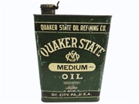 QUAKER STATE MEDIUM OIL 1 GALLON OIL CAN
