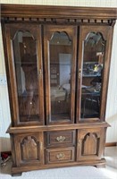 Antique Mid-Century Hutch with glass doors- NICE