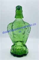 Green Glass Eagle Decanter (12”)