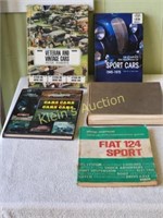 5 vtg car books sport cars, vtg, fiat manual