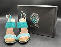 Vince Camilo Teal/Gold/White High Heels