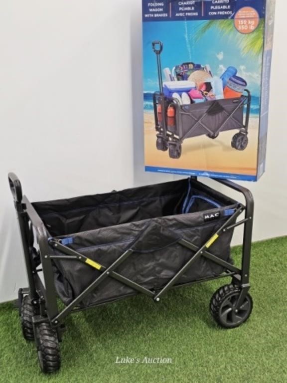 LIKE NEW MAC SPORTS FOLDING WAGON WITH BRAKES (2