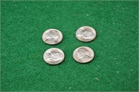 (4) unc 1950d Jefferson Nickels