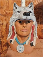 12 in Native American Ceramic Statue