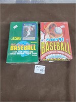 2 Unopened baseball cards bix boxes