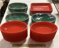 Lot of plastic baskets-some new