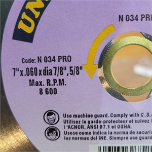 UNI PRO 7"X.060 X 7/8"-5/8" GRANITE/TILE DISC