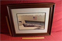 Framed & Matted B-2 Stealth Bomber Picture
