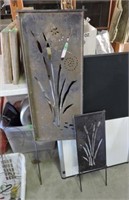 Metal Garden Panels W/ Cutout Flowers