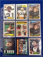 Page of 9 Vintage Football cards