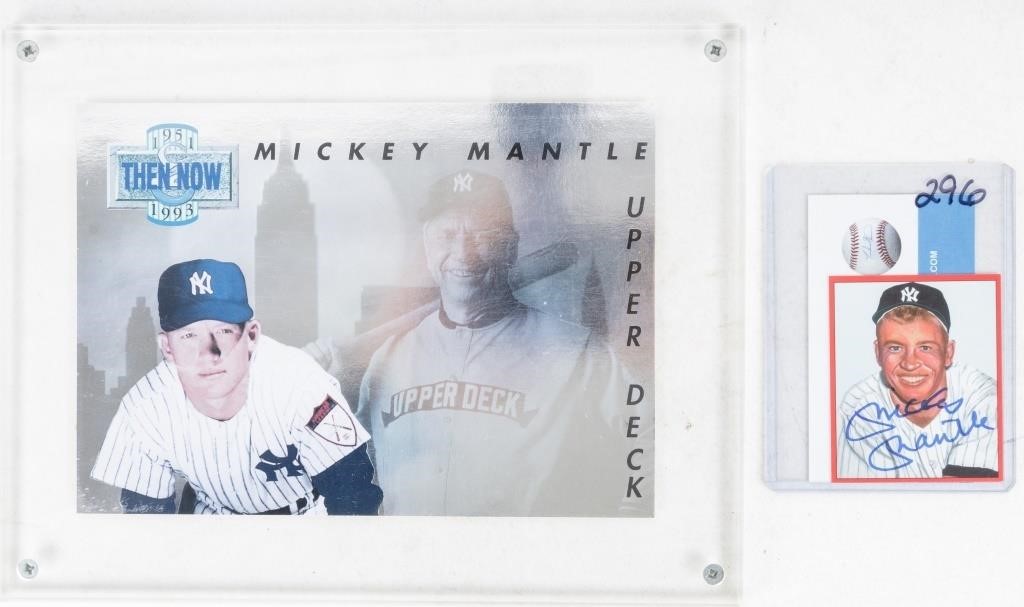 Mickey Mantle Autograph w/ C.O.A & Jumbo