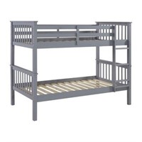 Solid Wood Twin Mission Design Bunk Bed