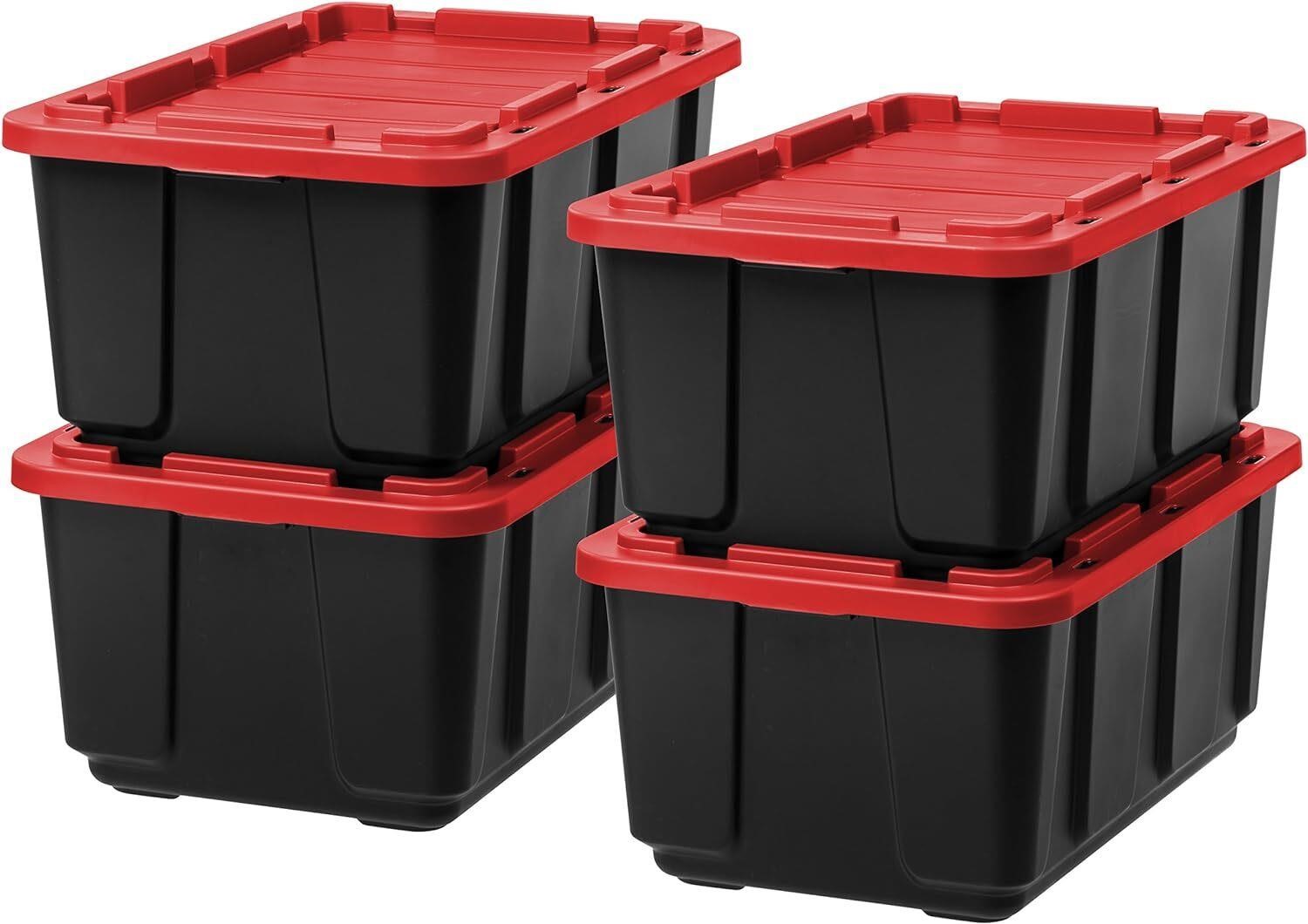 IRIS USA 27 Gal Heavy-Duty Storage Tote  4Pk