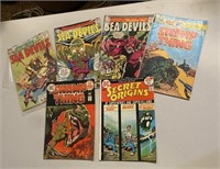 DC Comic Books, Swamp Thing, Sea Devils +