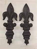 Pair of Cast Iron Fence Toppers