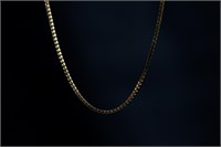 10k Gold Box Chain Necklace 18” 6.0g