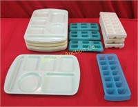 Vintage Food Trays, Ice Cube Trays