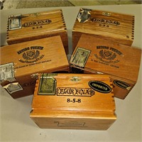 5 OLD CIGAR BOXES