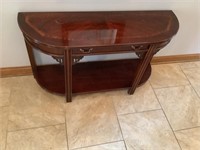Lane Cherry  sofa table with drawer