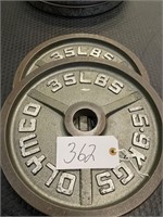 (2) 35 lbs Metal Weight Plates