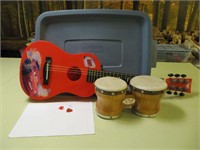 Bongos & Kids Guitar (+picks)