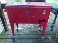 Rolling Coca-Cola cooler 33x16x31