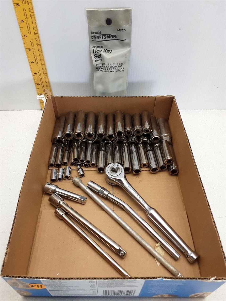 CRAFTSMAN 1/4" & 3/8" MISC. SOCKETS ALLEN WRENCHES