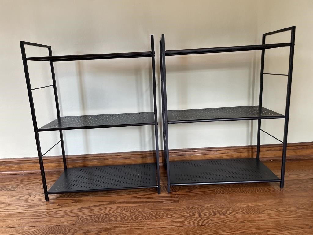2 Metal Storage Shelves (B)