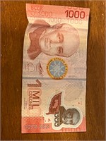 Costa Rica 1000 paper money