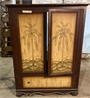 Modern Palm Decorative Media cabinet