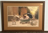 Signed 1988 Print of Children