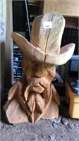 Wooden carved cowboy