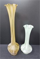 Satin Swirl Glass Vases