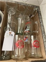 CINCINATI REDS AND OTHER BEER GLASSES