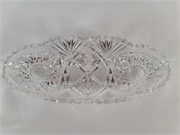 Cut Glass Oval Dish