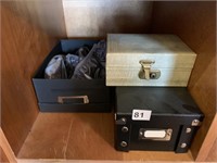 FILE PHOTO BOXES AND JEWELRY BOX