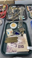 Tray of miscellaneous items front tray
