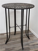 Bar-height bistro table, 40" h x 30" diam