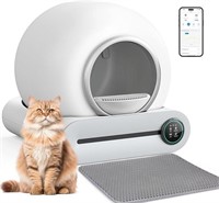 Self Cleaning Cat Litter Box, Automatic White