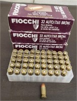 3- 50 Round Boxes Fiocchi 32 Auto, 7.65 Browning