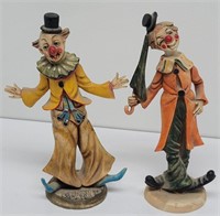(2) Mic Imports Handmade in Italy Circus Clowns