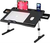 Foldable Laptop Bed Tray Table Pvc Leather, Adjust