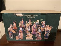 International Bazaar Nativity set in box